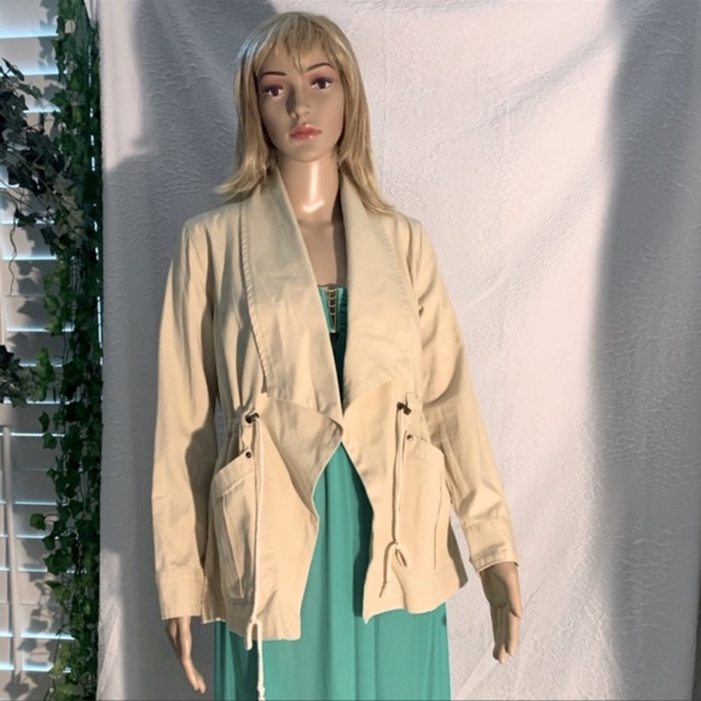 NWOT Harper Khaki Tan Open Face Cargo Jacket!